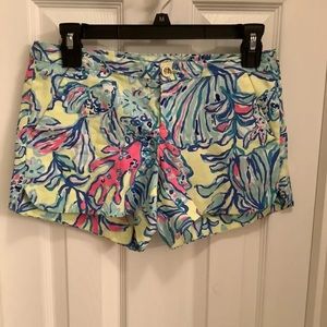Lilly Pulitzer Coral Reef Shorts Preppy Beach Vacation Resort Cruise Summer